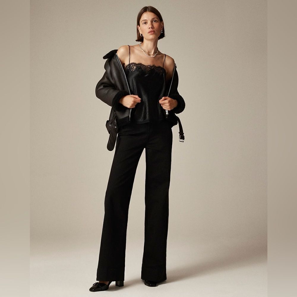 NWT J CREW Denim trouser in 1996 semi-stretch in black - Picture 2 of 6